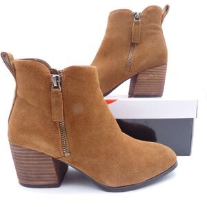 Blondo Siena Waterproof Camel Suede Ankle Boots B7125 Womens 6 M